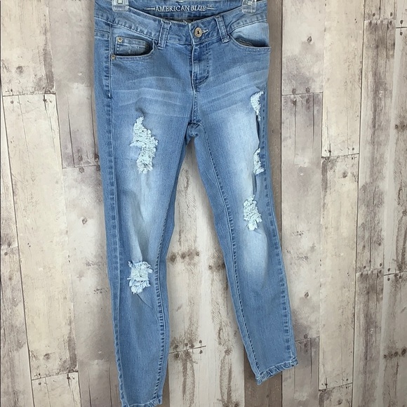 American Blue distressed jeans size 5 - Picture 5 of 10